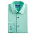 Men's Apt. 9&reg; Slim-fit Premier Flex Collar Stretch Dress Shirt, Size: 15.5-34/35, Lt Green