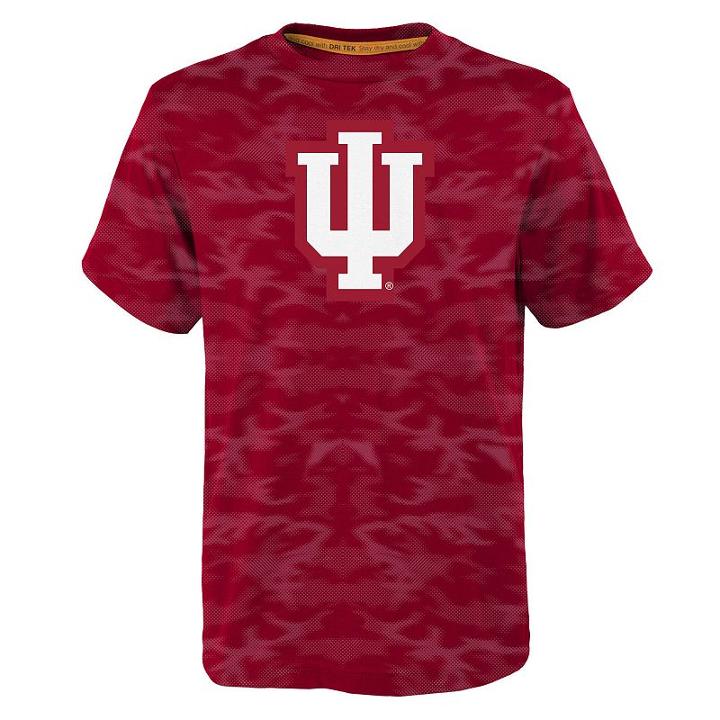 Boys 8-20 Indiana Hoosiers Vector Dri-tek Tee, Size: L 14-16, Red