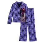 Disney's Descendants 2 Evie & Mal Girls 6-12 Rebel Attitude Button-front Top & Bottoms Pajama Set, Size: 8, Purple