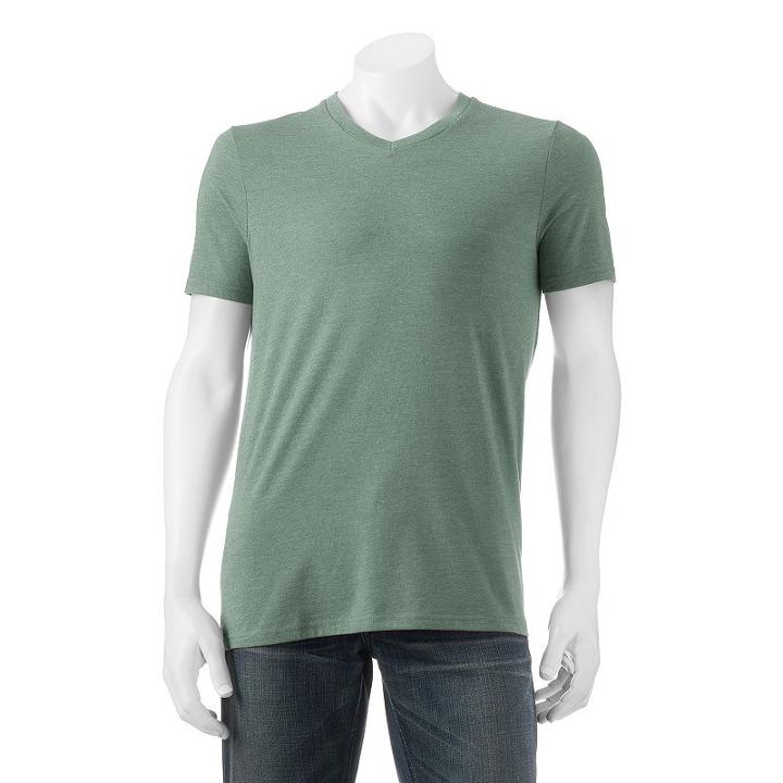 Big & Tall Urban Pipeline&reg; Ultimate V-neck Fashion Tee, Men's, Size: L Tall, Dark Green