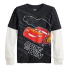 Disney/pixar Cars Boys 4-12 Lightning Mcqueen Mock Layer Graphic Tee By Jumping Beans&reg;, Size: 7, Black