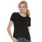 Women's Sonoma Goods For Life&trade; Essential Crewneck Tee, Size: Small, Black