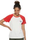 Women's Popsugar Contrast Raglan Graphic Heart Tee, Size: Medium, White