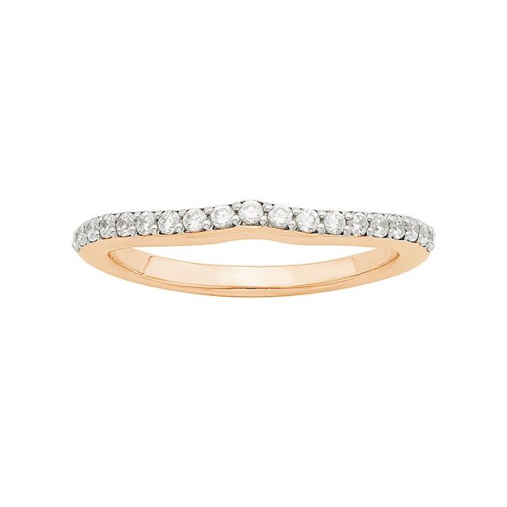 Love 360 14k Gold 1/4 Carat T.w. Diamond Wedding Ring, Adult Unisex, Size: 6.50, White