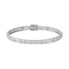 Sterling Silver 1/3 Carat T.w. Diamond Filigree Bangle Bracelet, Women's, White