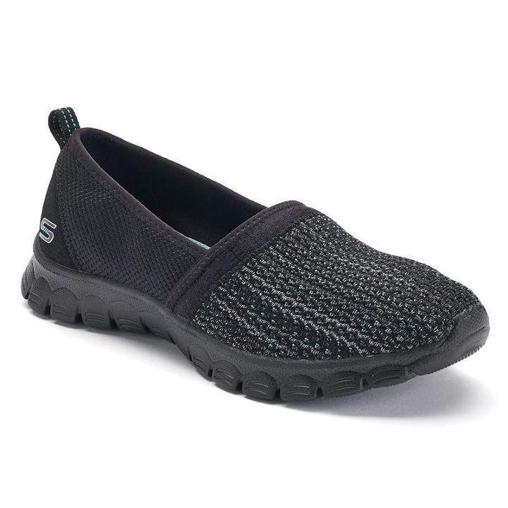 Skechers Ez Flex 3.0 Big Money Women's Slip On Shoes, Girl's, Size: 6, Grey (charcoal)
