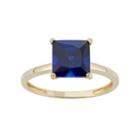 Lab-created Sapphire 10k Gold Ring, Women's, Size: 6, Blue
