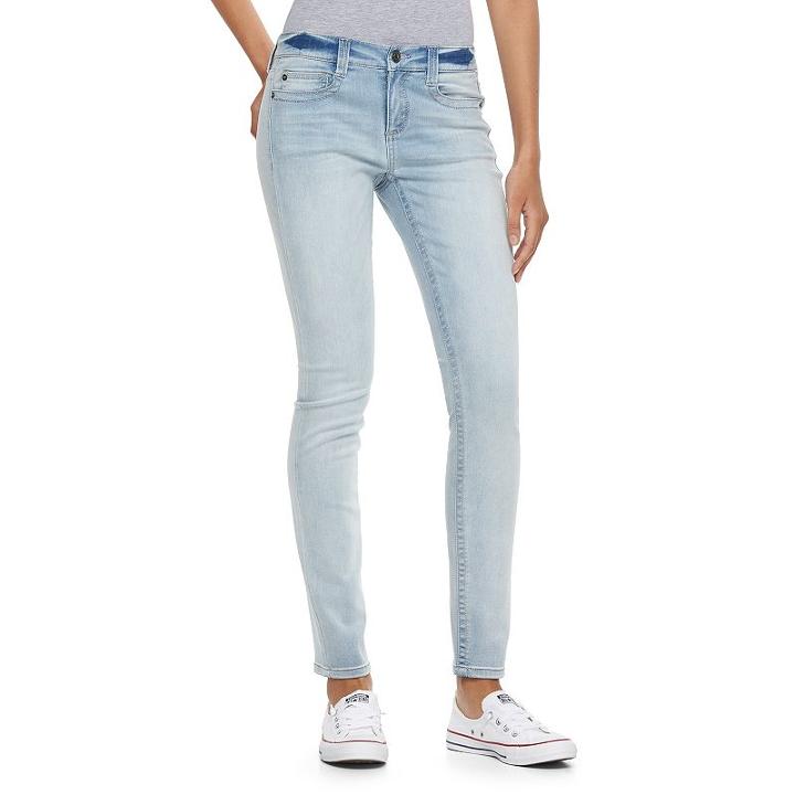 Juniors' Mudd&reg; Flx Stretch Heavy Stitch Denim Skinny Jeans, Girl's, Size: 7, Blue Other