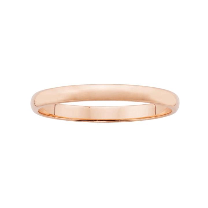 10k Rose Gold 2 Mm Band, Women's, Size: 8