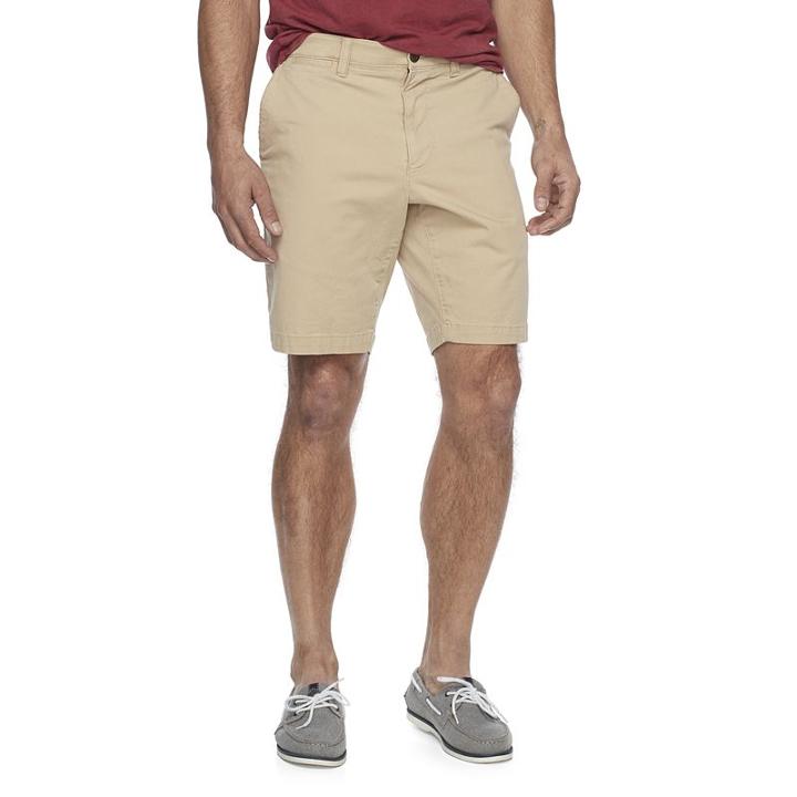 Men's Sonoma Goods For Life&trade; Flexwear Flat-front Shorts, Size: 32, Red/coppr (rust/coppr)