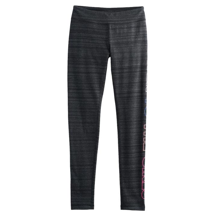 Girls 7-16 & Plus Size So&reg; Power To The Girls Yoga Leggings, Size: 14, Dark Grey