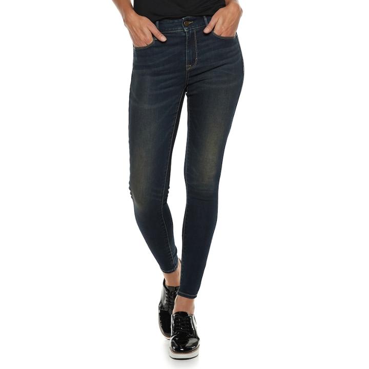 Women's Apt. 9&reg; High Waist Skinny Jeans, Size: 6 Short, Black