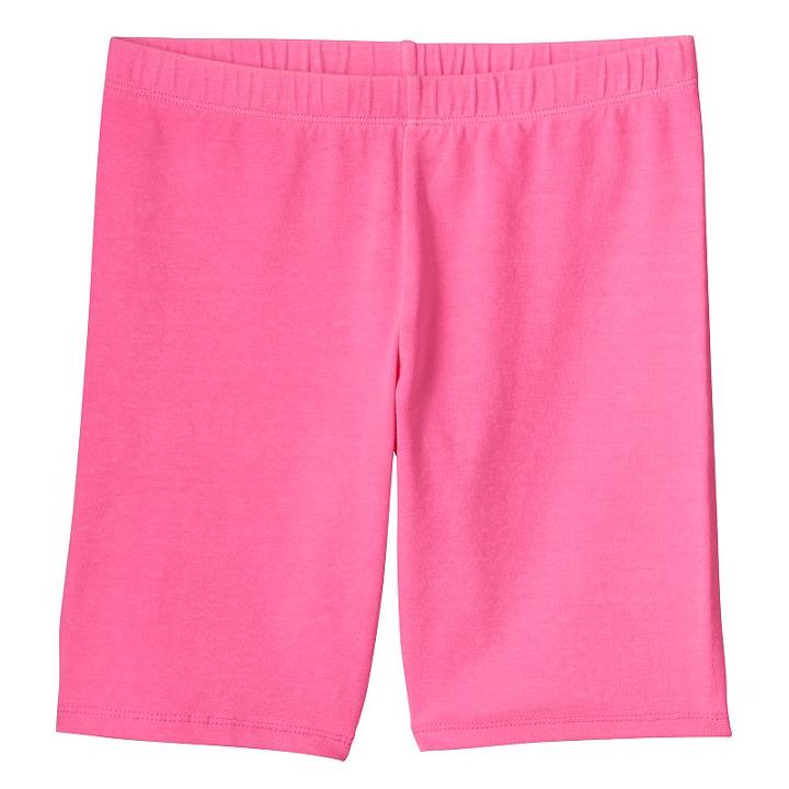 Girls 7-16 & Plus Size So&reg; Solid Midi Bike Shorts, Girl's, Size: 10, Brt Pink