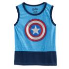 Boys 4-7 Marvel Captain America Colorblocked Tank Top, Size: S 4, Light Blue