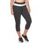 Plus Size Tek Gear&reg; Ruched-leg Capri Yoga Leggings, Women's, Size: 1xl, Dark Grey