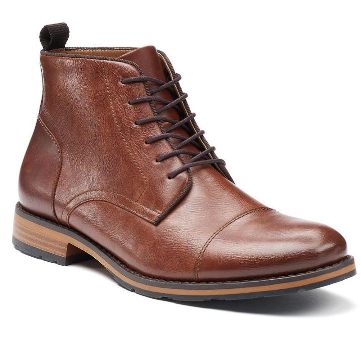 Apt. 9&reg; Bayshore Men's Cap Toe Boots, Size: 11, Brown