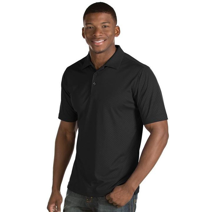 Men's Antigua Inspire Classic-fit Diamond Performance Polo, Size: Xl, Dark Grey