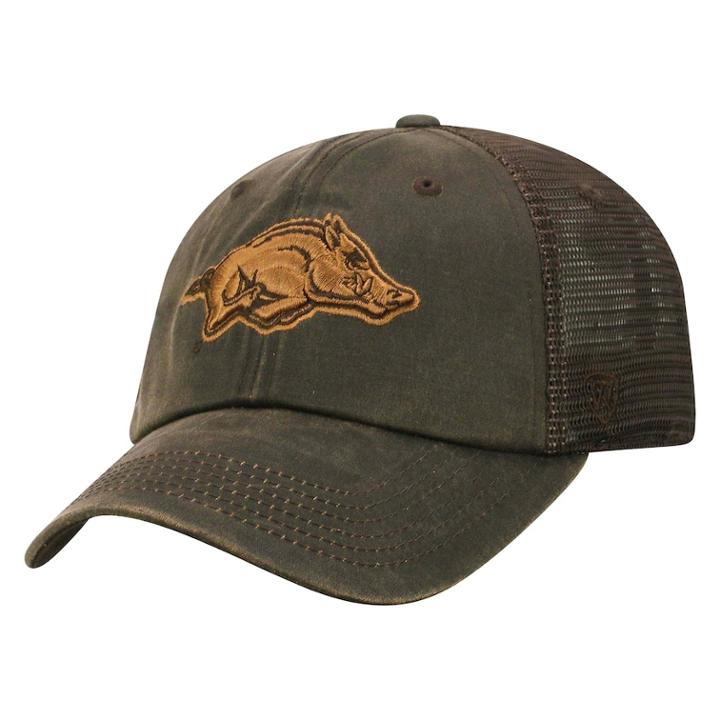 Adult Top Of The World Arkansas Razorbacks Chestnut Adjustable Cap, Men's, Med Brown