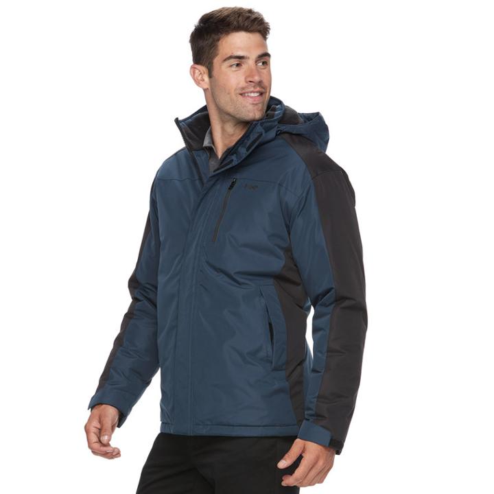 Men's Hemisphere New Haven Colorblock Hooded Jacket, Size: Large, Blue (navy)