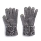 Women's Sonoma Goods For Life&trade; Cable-knit Chenille Cuff Mittens, Grey