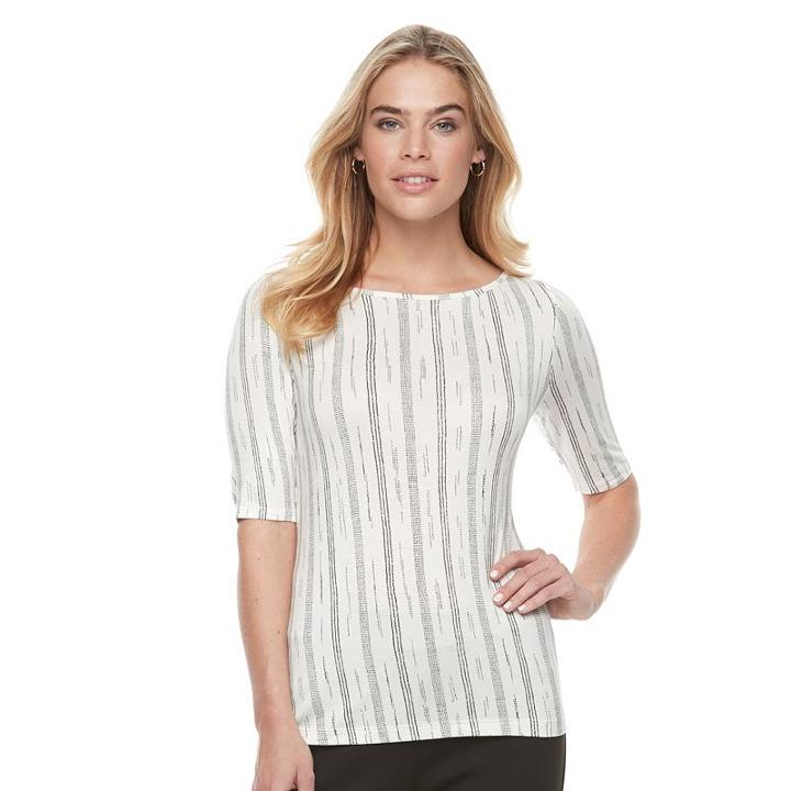 Petite Apt. 9&reg; Essential Nep Tee, Women's, Size: Xs Petite, Natural