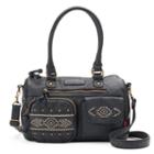 Unionbay Geometric Studded Satchel, Women's, Black