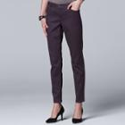 Women's Simply Vera Vera Wang Skinny Jeans, Size: 4 Long, Drk Purple