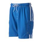 Big & Tall Sonoma Goods For Life&trade; Side-striped Microfiber Swim Trunks, Men's, Size: L Tall, Brt Blue