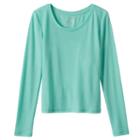 Girls 7-16 So&reg; Ribbed Slim Core Tee, Girl's, Size: 16, Turquoise/blue (turq/aqua)