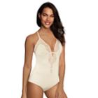 Women's Maidenform Casual Comfort Lounge Thong Bodysuit Dmcctb, Size: Large, Natural