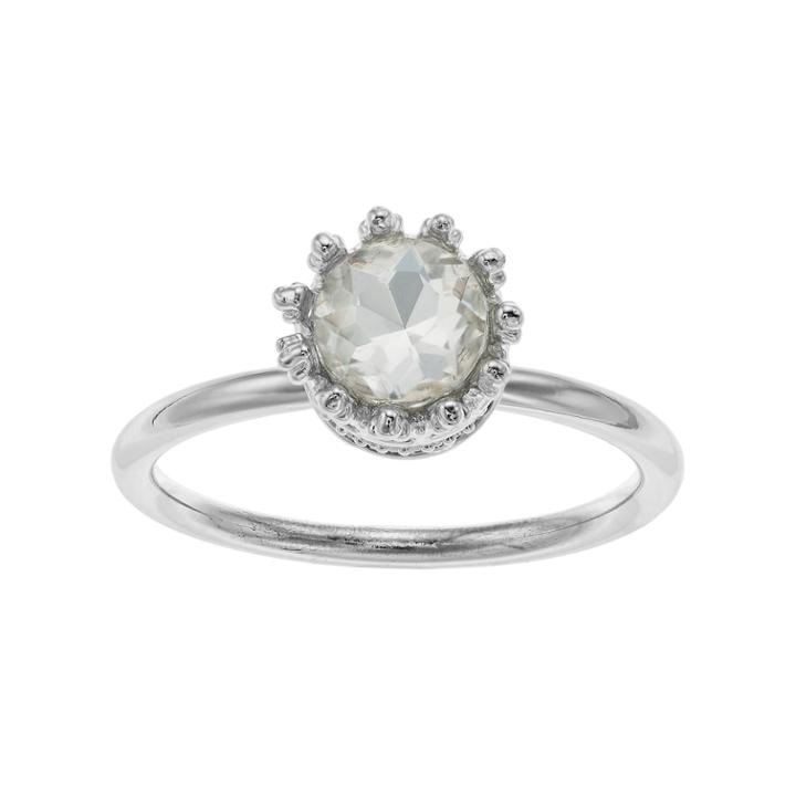 Lc Lauren Conrad Simulated Crystal Ring, Women's, Size: 7, Silver