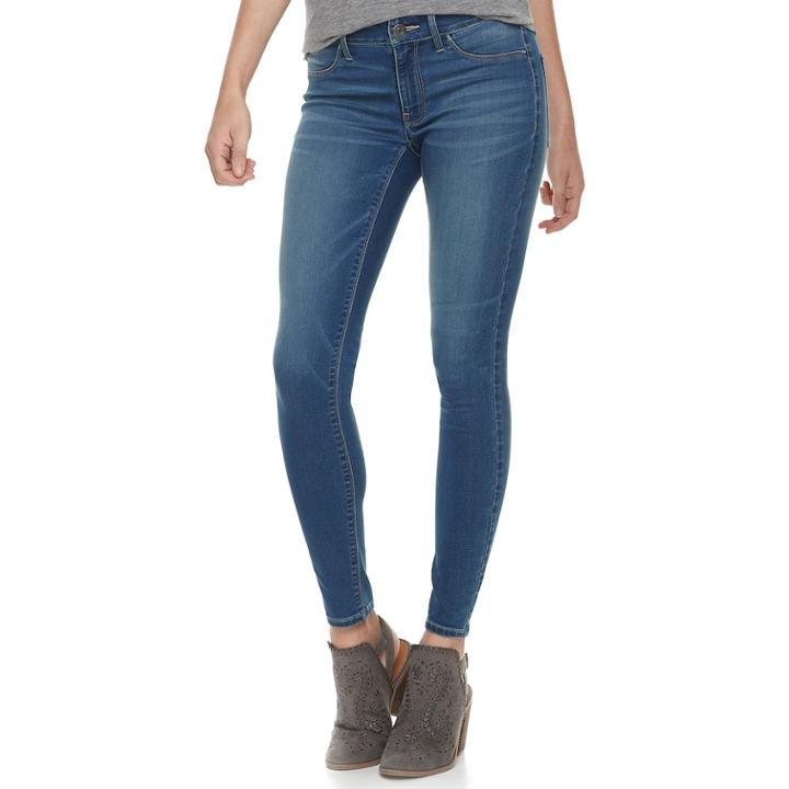 Juniors' So&reg; Low-rise Ultimate Jeggings, Teens, Size: 7, Blue