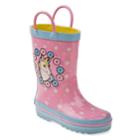 Laura Ashley Unicorn Toddler Girls' Waterproof Rain Boots, Size: 9 T, Pink