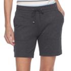 Petite Croft & Barrow&reg; Knit Bermuda Shorts, Women's, Size: S Petite, Dark Grey