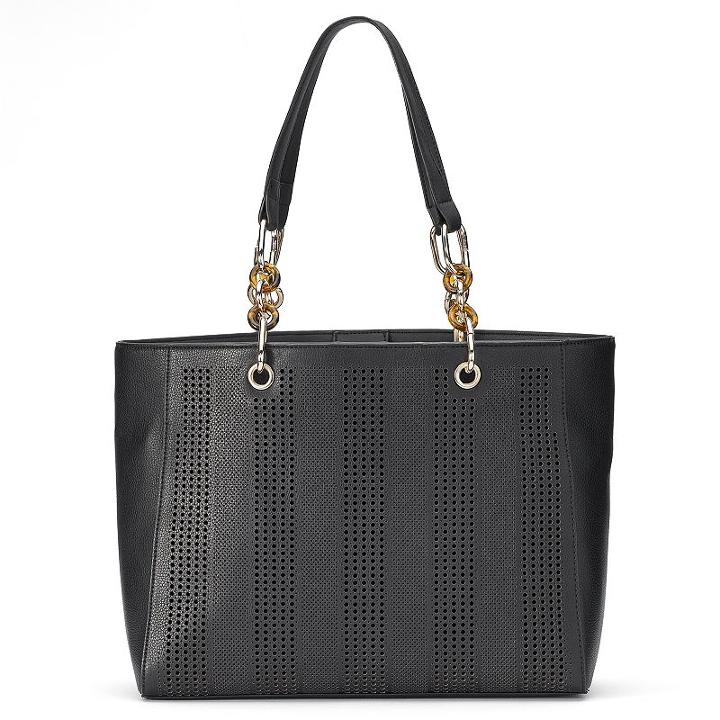 Apt. 9&reg; Jade Perforated Tote, Women's, Black