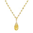 Citrine 14k Gold Y Necklace, Women's, Size: 17, Yellow