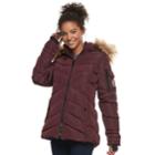 Madden Nyc Juniors' Short Puffer Jacket, Teens, Size: Medium, Dark Red