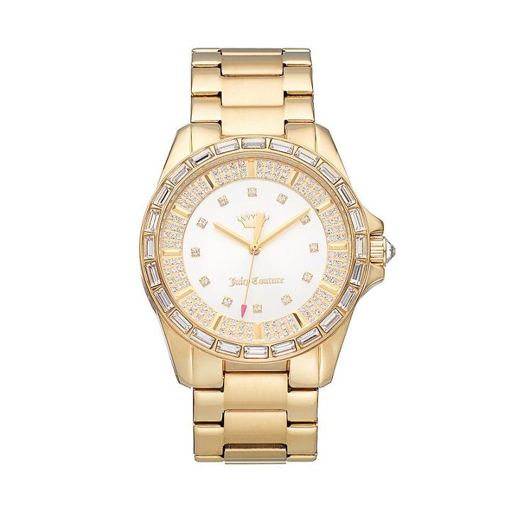 Juicy Couture Women's Charlotte Crystal Stainless Steel Watch - 1901366, Yellow