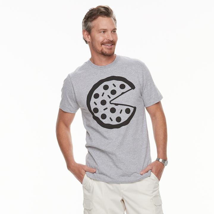 Men's Dad & Me Pizza Man Graphic Tee, Size: Xl, Med Grey