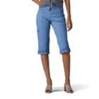Women's Lee Skye Comfort Waist Skimmer Capris, Size: 12 Avg/reg, Med Blue