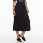 Petite Dana Buchman Slit Maxi Skirt, Women's, Size: M Petite, Black