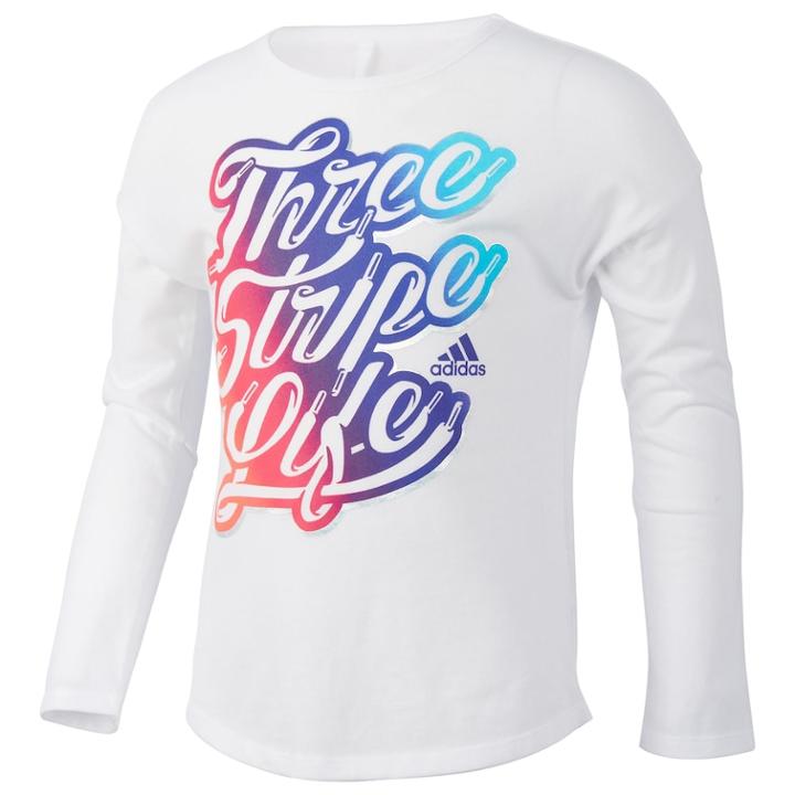 Girls 7-16 Adidas Long Sleeve All Star Tee, Size: Xl, White