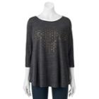 Women's French Laundry Studded Swing Tee, Size: Medium, Oxford