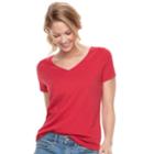 Women's Sonoma Goods For Life&trade; Essential V-neck Tee, Size: Xs, Med Pink