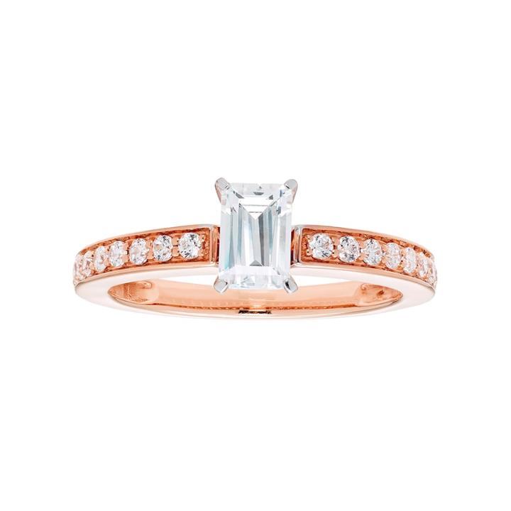 14k Gold 3/4 Carat T.w. Igl Certified Diamond Emerald Cut Engagement Ring, Women's, Size: 6, White