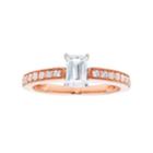 14k Gold 3/4 Carat T.w. Igl Certified Diamond Emerald Cut Engagement Ring, Women's, Size: 6, White
