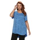 Plus Size Apt. 9&reg; Tunic Tee, Women's, Size: 1xl, Brt Purple