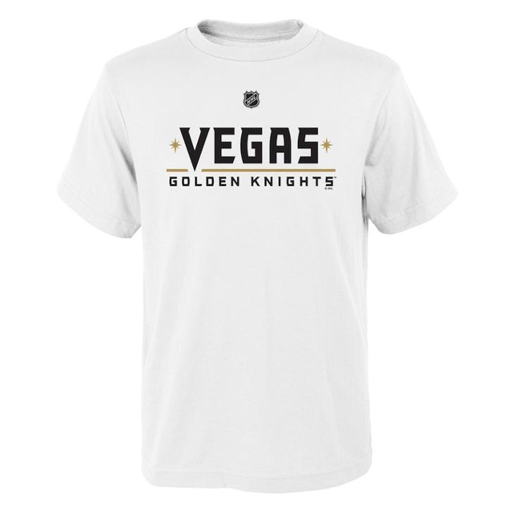 Boys 8-20 Vegas Golden Knights Wordmark Tee, Size: M 10-12, White
