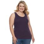 Plus Size Sonoma Goods For Life&trade; Layering Tank, Women's, Size: 3xl, Drk Purple
