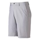 Men's Grand Slam Comfort Stretch Herringbone Performance Golf Shorts, Size: 32, Light Grey